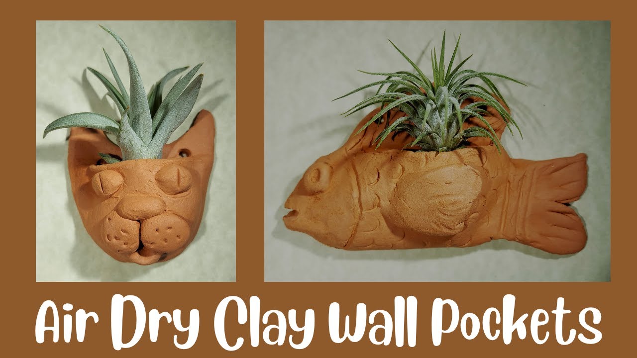 Air Dry Clay Wall Pockets for Air Plants