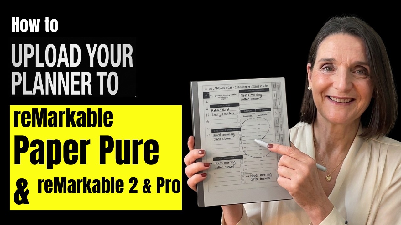 How to Upload Your 2026 Planner to reMarkable 2 & Paper Pro