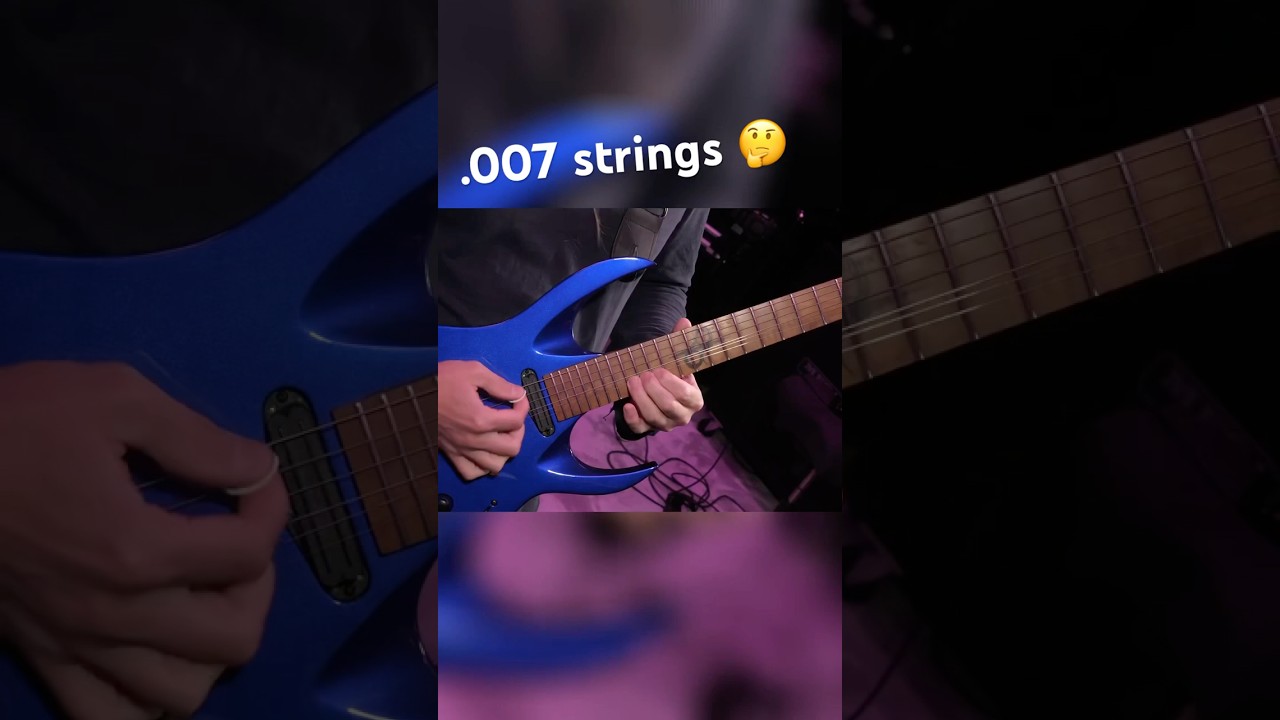 Thinnest guitar string test&hellip; Full video 👇#metal #guitar  @ernieballinc