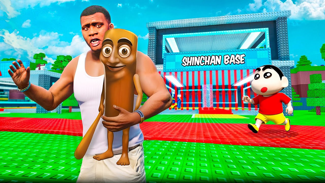 Franklin & Shinchan BUILT Their OWN Roblox BASE in GTA 5
