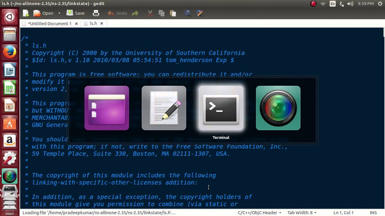 NS2 installation in Ubuntu 14.04