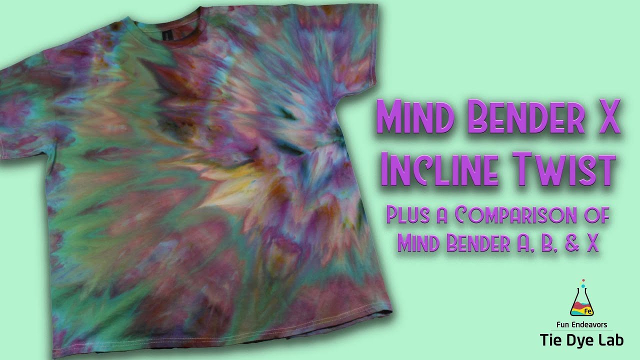 Tie Dye Designs : Incline Twist Using Mind Bender X (Dyespin's New Dark Horse dye)