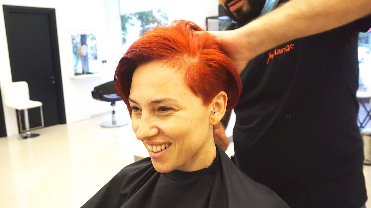SUPER CUT | Scarlett Johansson SHORT HAIRCUT SHAVED SIDES PIXIE