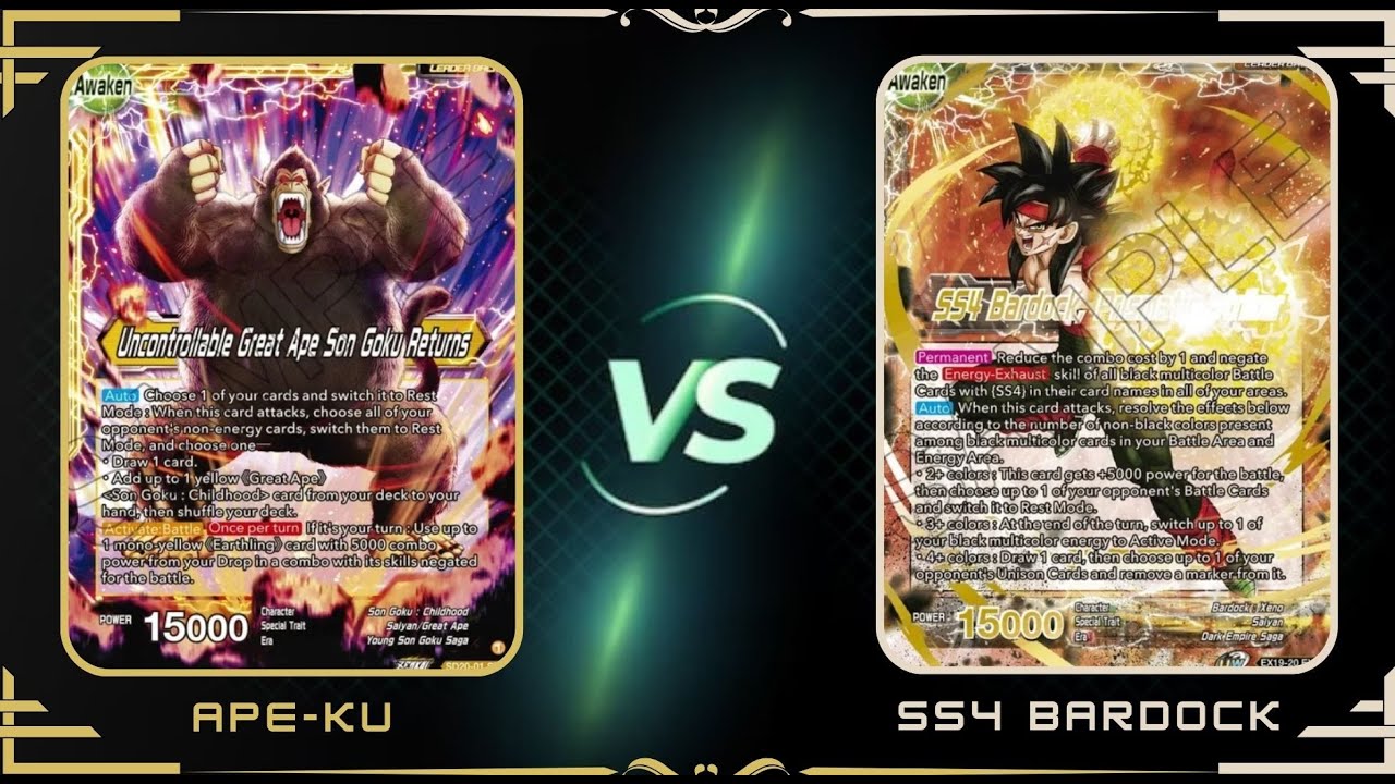 Ape-Ku vs SS4 Prismatic Bardock : Dragon Ball Super Masters Set 24 Locals