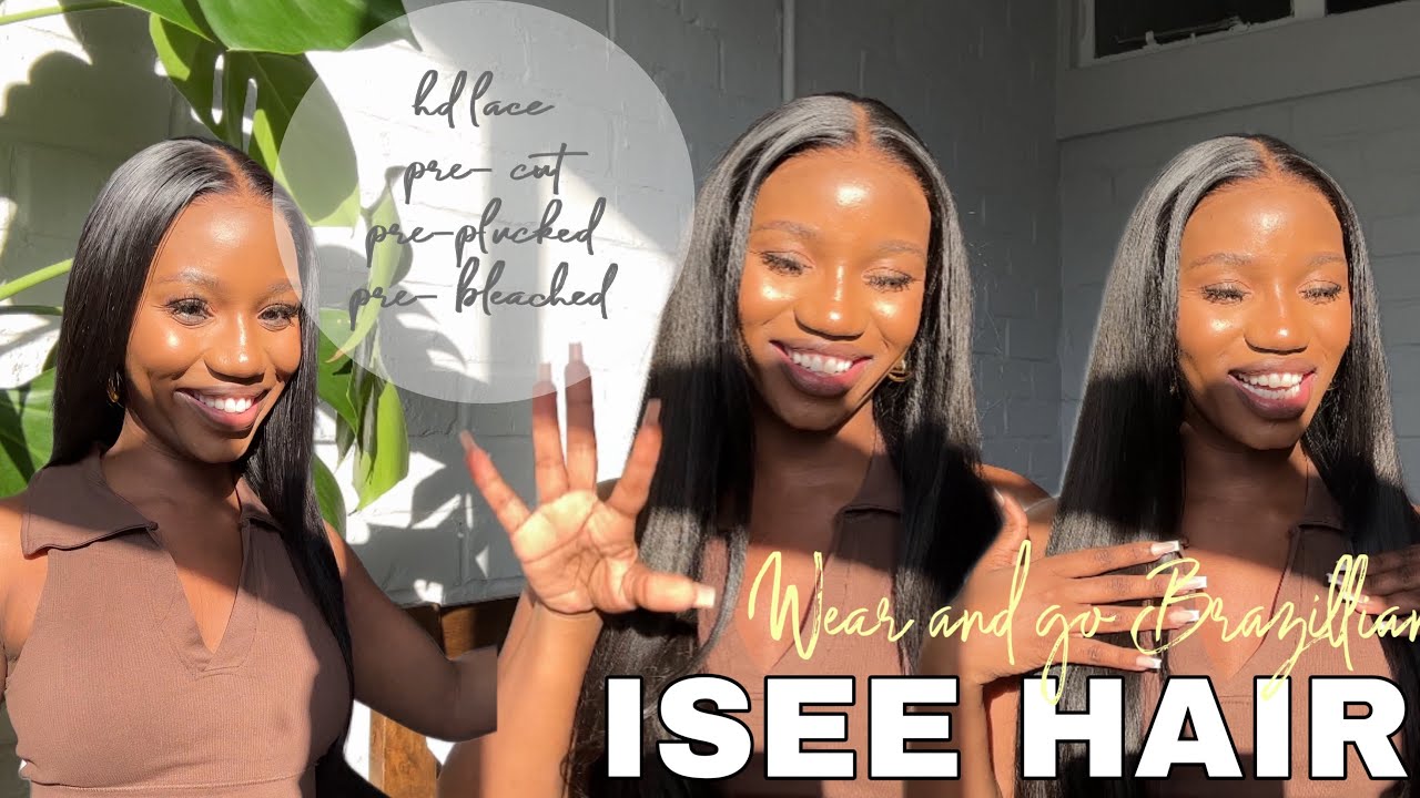 GLUELESS Pre-bleached Silky Straight 26 inch wig Ft. ISEE HAIR @ISEEHAIR