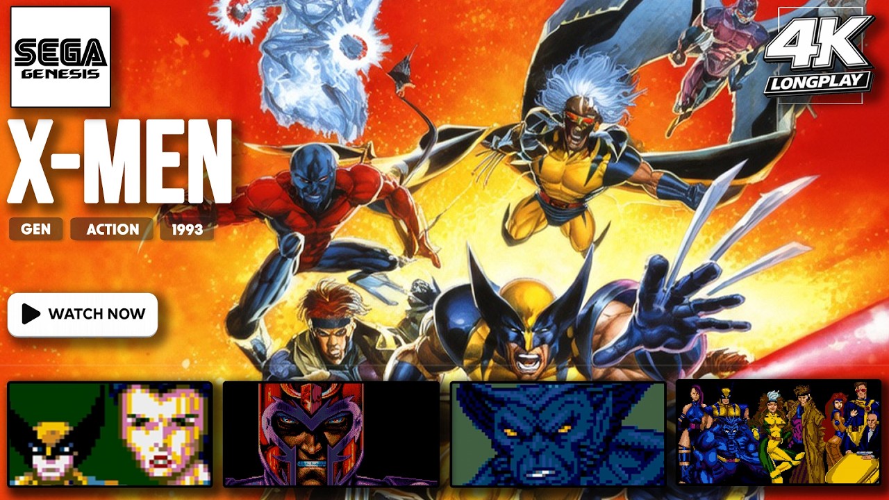[SEGA Genesis Longplay] X-Men | Full Game Walkthrough | 4K