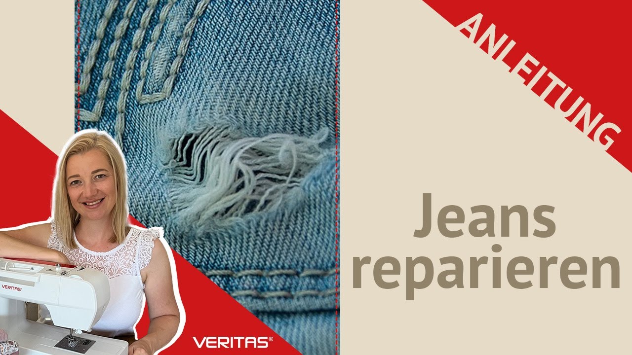 Loch in Jeans reparieren