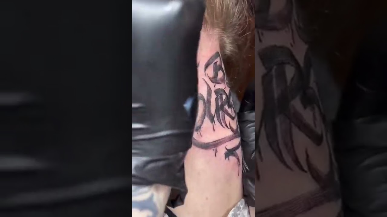 Graffiti Tattoo Lettering With A Magnum Needle Configuration ✍️