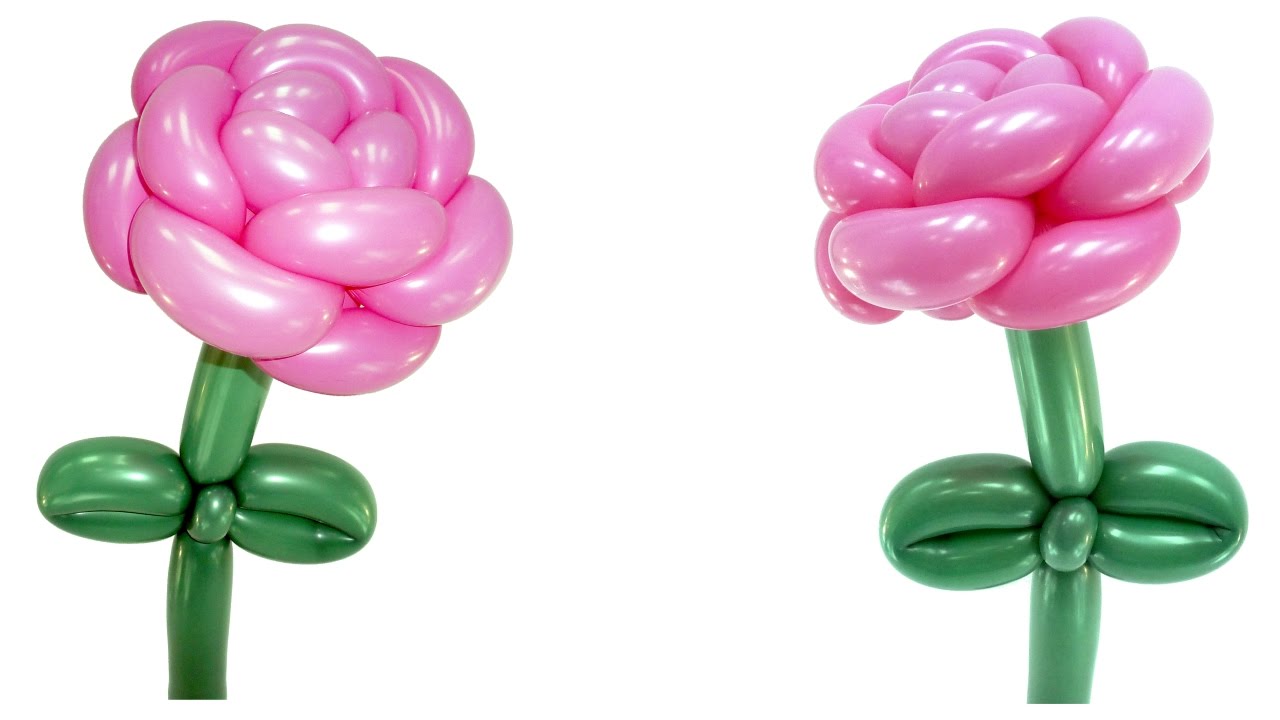 Роза из воздушных шаров / rose of balloons