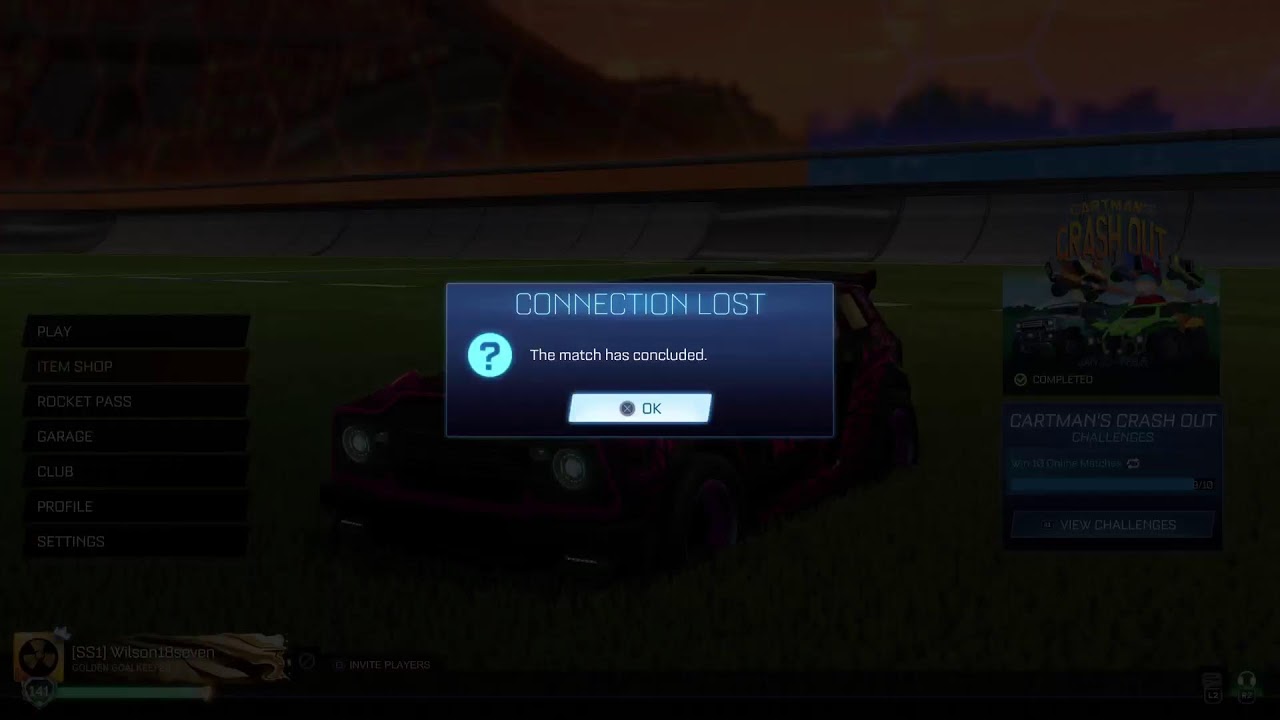 Rocket League taking L's