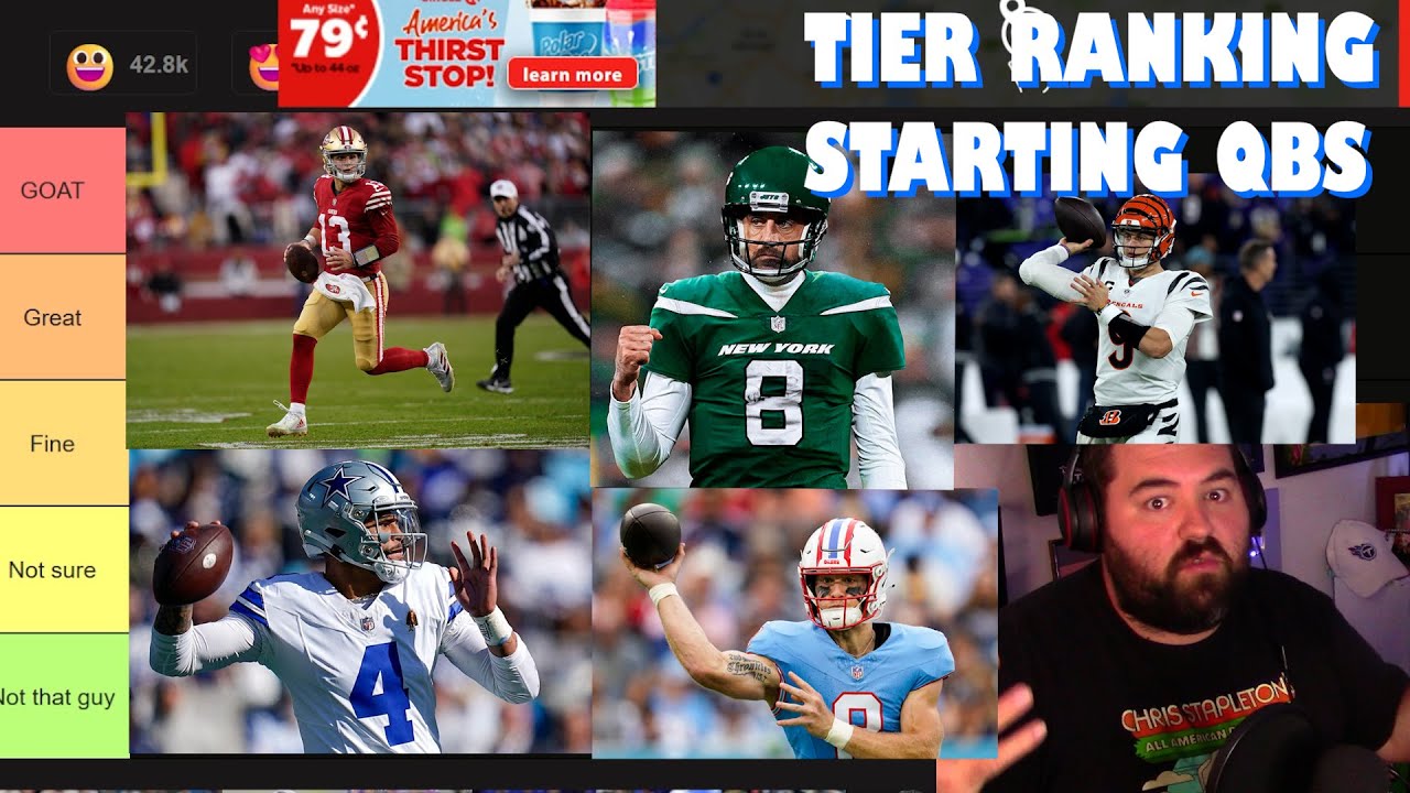 Tier Ranking every starting QB in the NFL for the upcoming season!