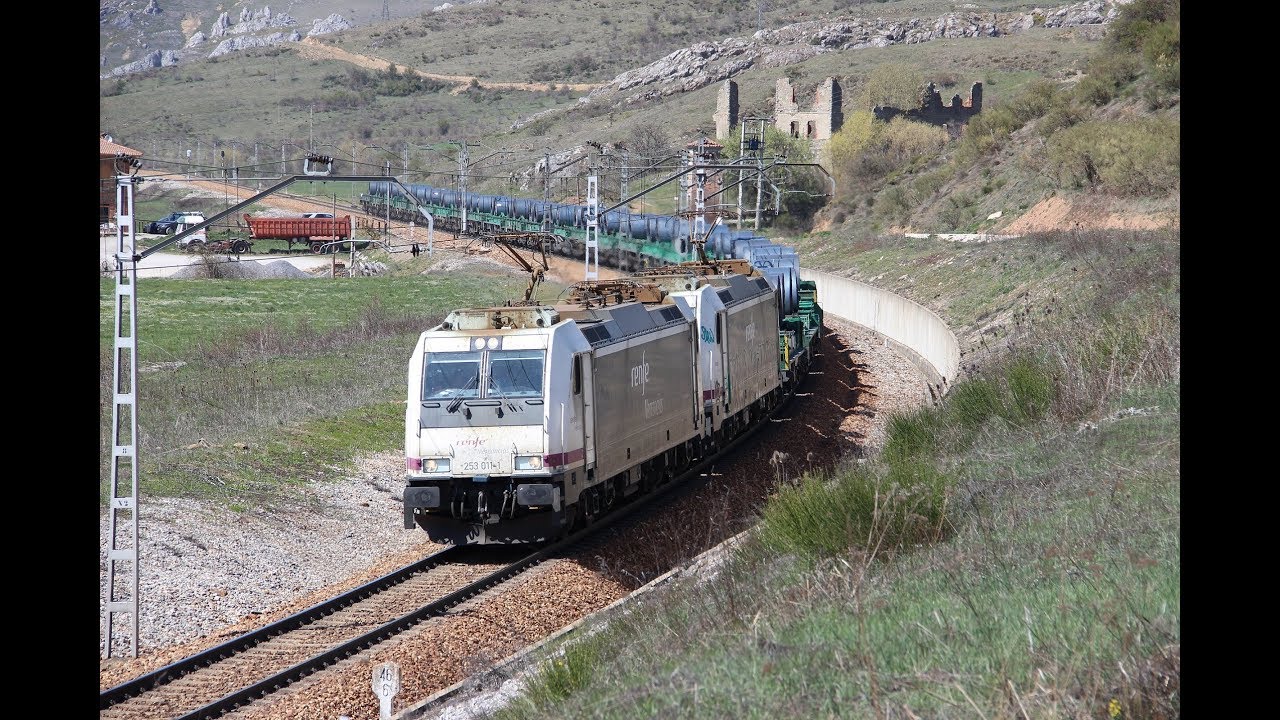253 Traxx Bobinero. Alvia S-130. Pajares. Golpejar de la Tercia (León) 22/04/2017