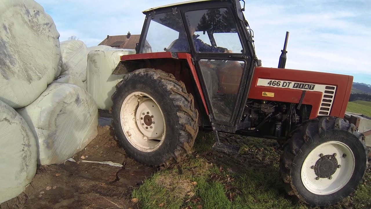 Fiat 466 Dt - Ballen transportieren