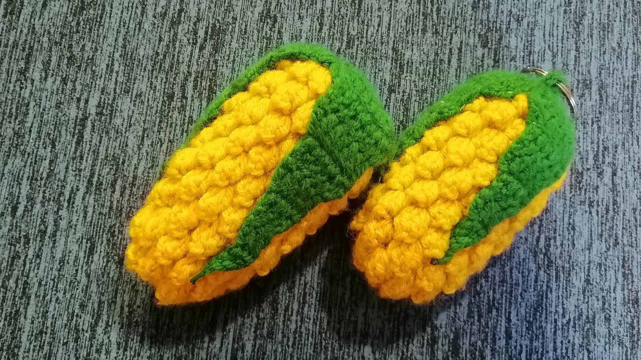 ميدالية الذرة كروشية🧶| اتقان ايمان🌽