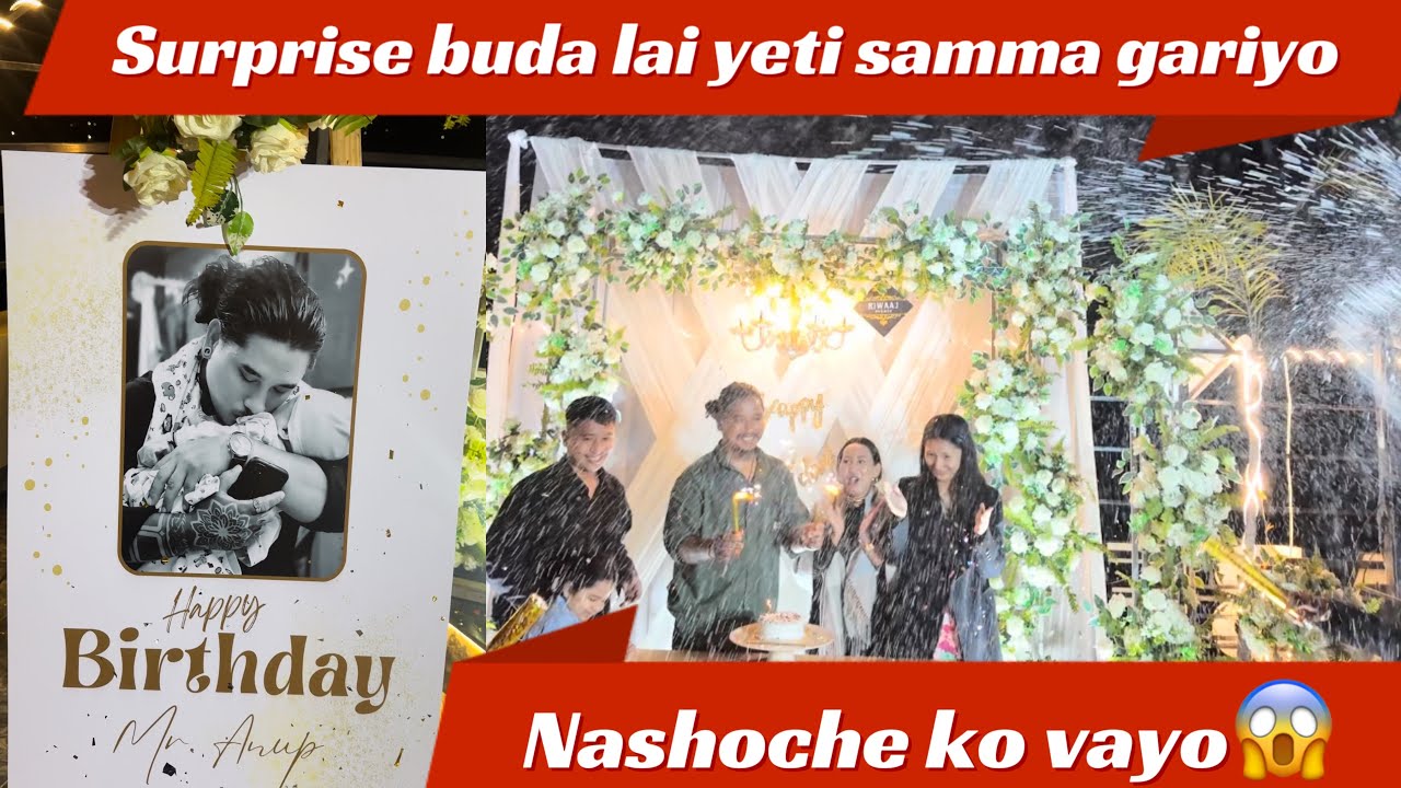 SURPRISE BIRTHDAY BUDA LAI🤭DECORATION BY RIWAAJ EVENTS🖤