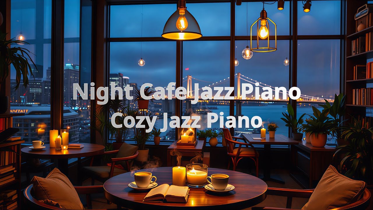 Night Cafe Jazz Piano ☕ Soft Relaxing Music for Study & Work
