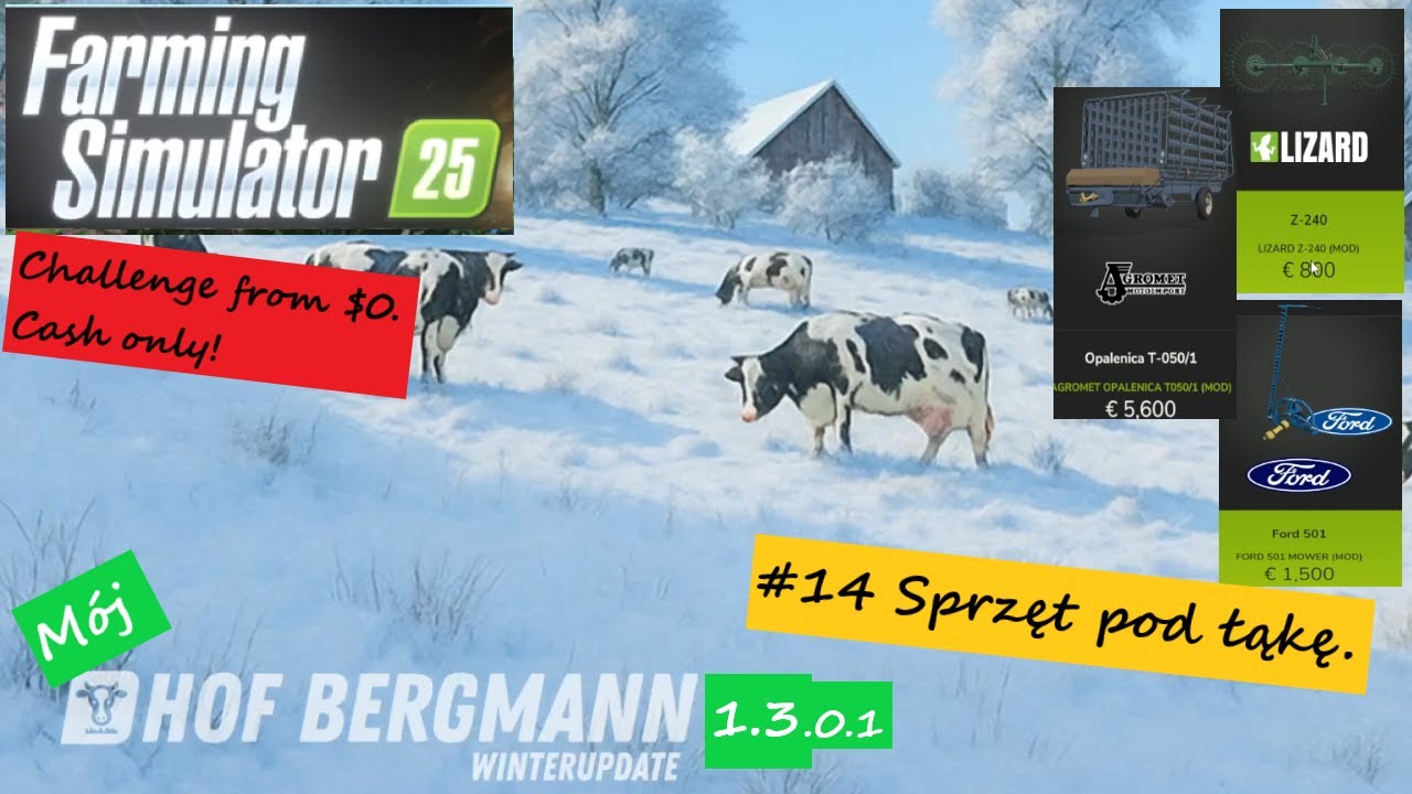 FS25 - Mój Hof Bergmann 1.3 - #14 Sprzęt pod łąkę.
