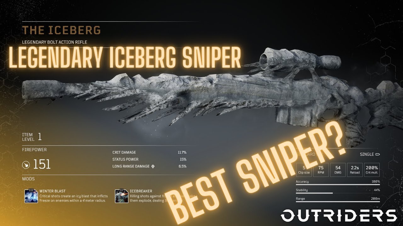 The best legendary sniper outriders!