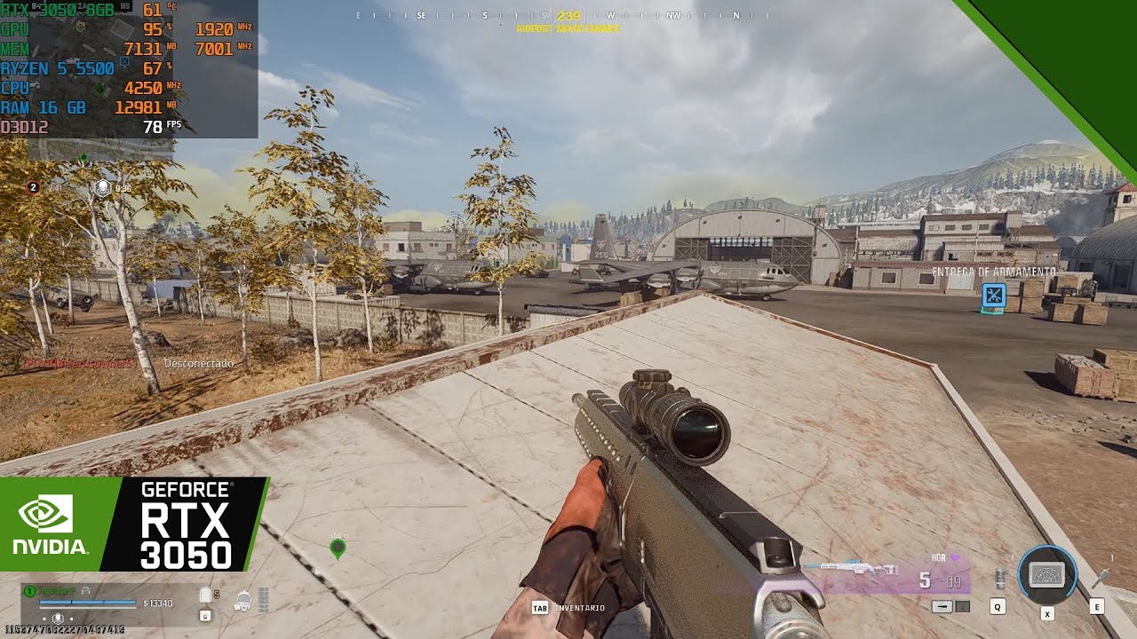 Warzone en RTX 3050 + Ryzen 5 5500 🔥 ¿Rinde Bien en 2025? [Gameplay + Rendimiento]