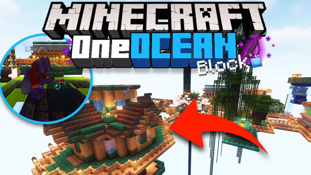 Minecraft HARDCORE na...ONE OCEAN BLOCK!🧊 #9