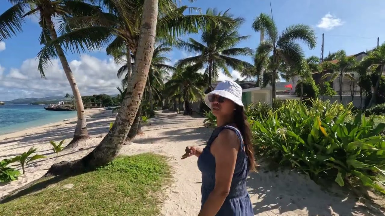 Walking from Triple R to Feliness Resort on Tambisaan Beachfront