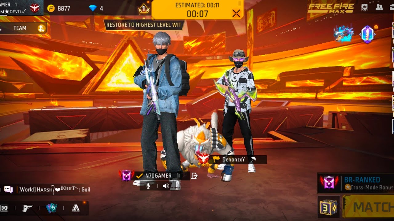 Free Fire live solo vs squad Rank push Grandmaster