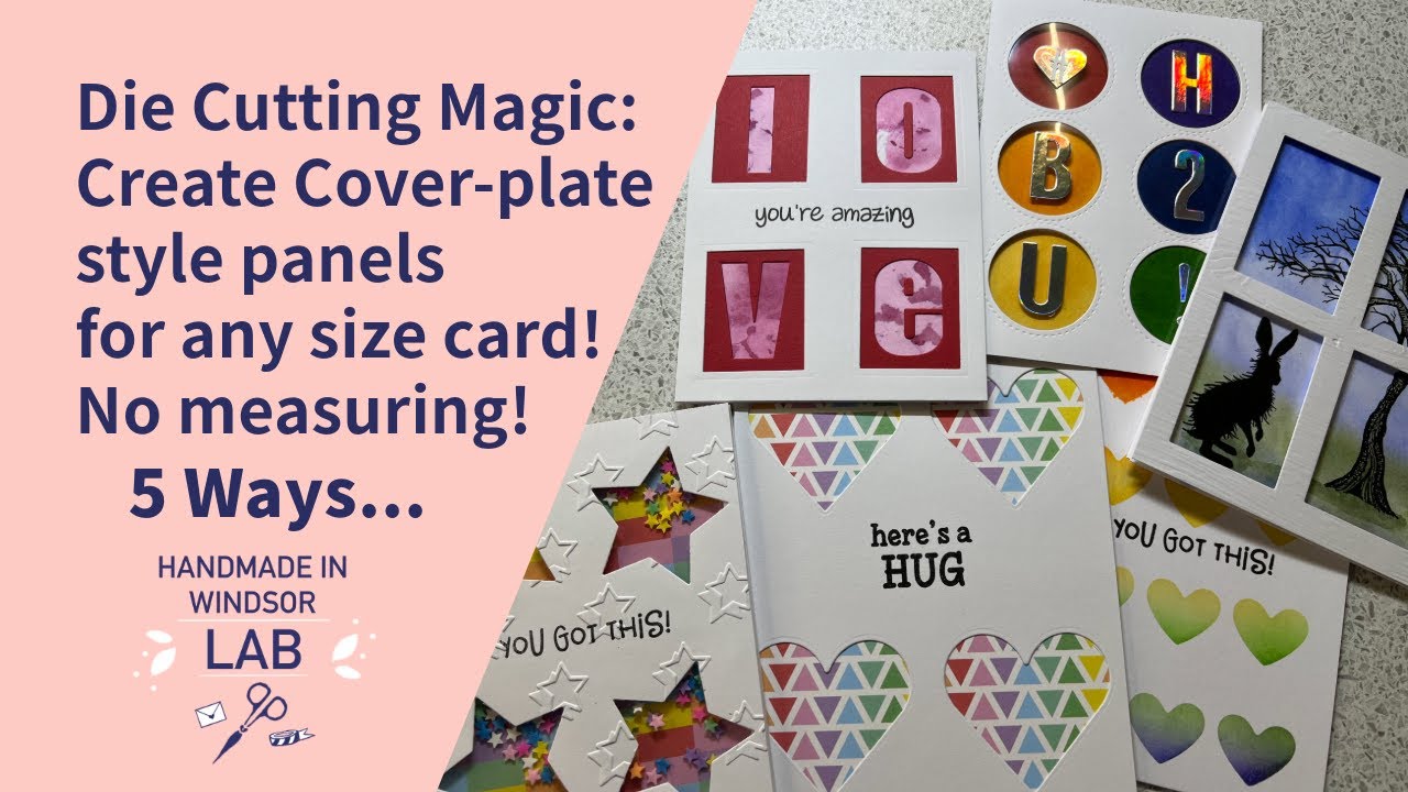 Die-Cutting Magic: 5 Ways to Create Cover-Plate Style Panels on Any Card Size! 🌈✂️