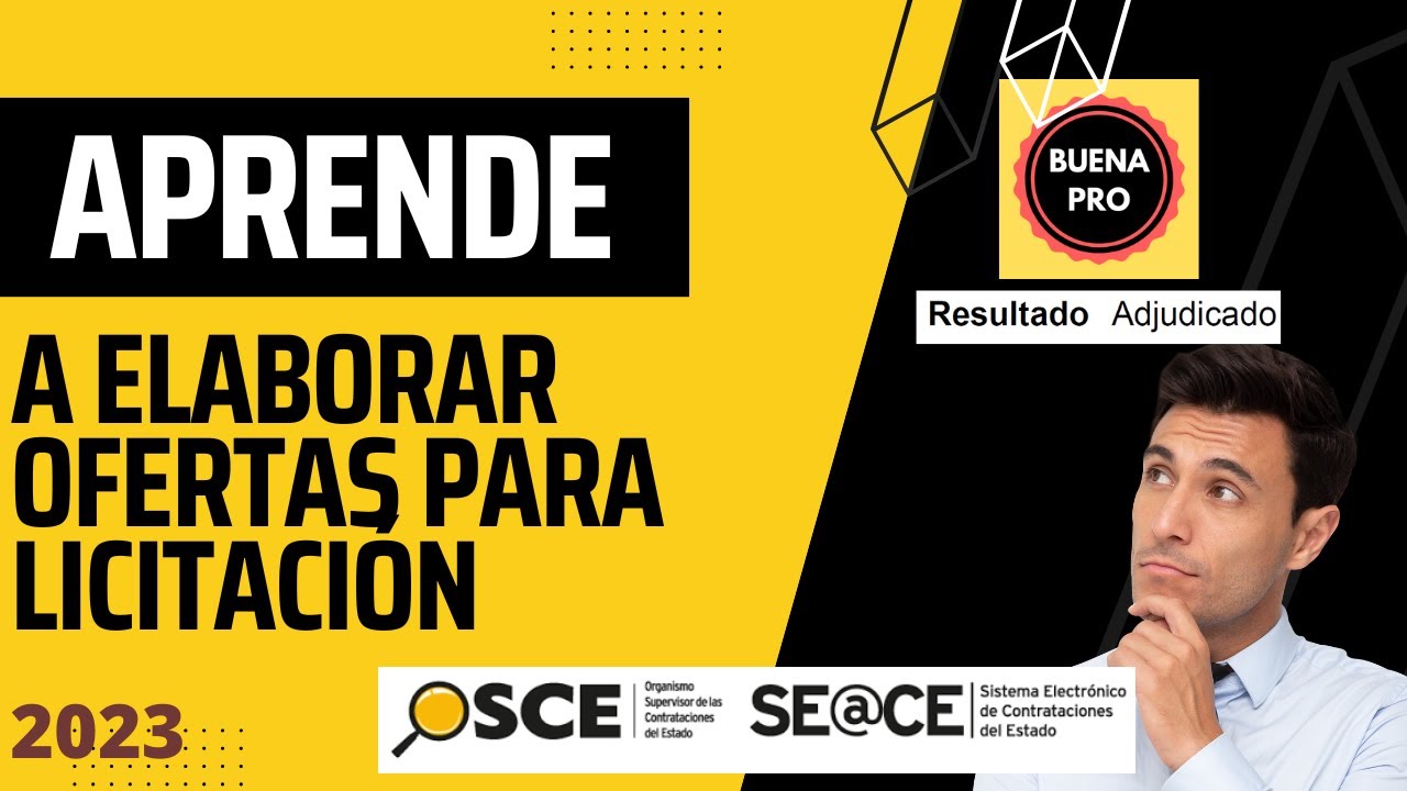 Cómo elaborar Oferta Técnica y Económica para Licitación SEACE - 2024