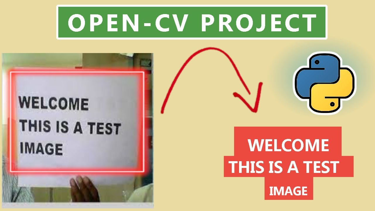 OpenCV project: Text detection using Webcam in Python ( 20 lines )