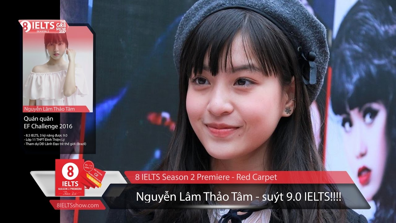 Bạn Nguyễn Lâm Thảo Tâm 8.5 IELTS xuất hiện tại Thảm đỏ 8IELTS Season 2 Premiere!!!