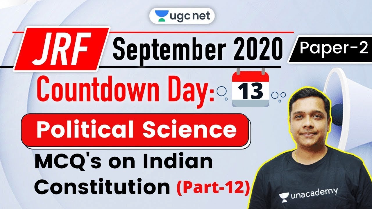 UGC NET Paper 2 Crash Course | Political Science by Neeraj Pareek | MCQ's on Indian Constitution