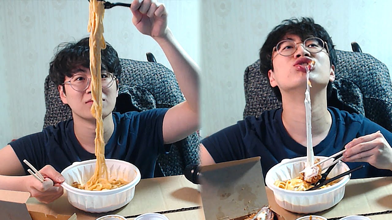 50cm 늘어나는 치즈돈까스와 꾸덕한 로제 스파게티!! 조합 미쳤다..│노토킹 먹방 Mukbang