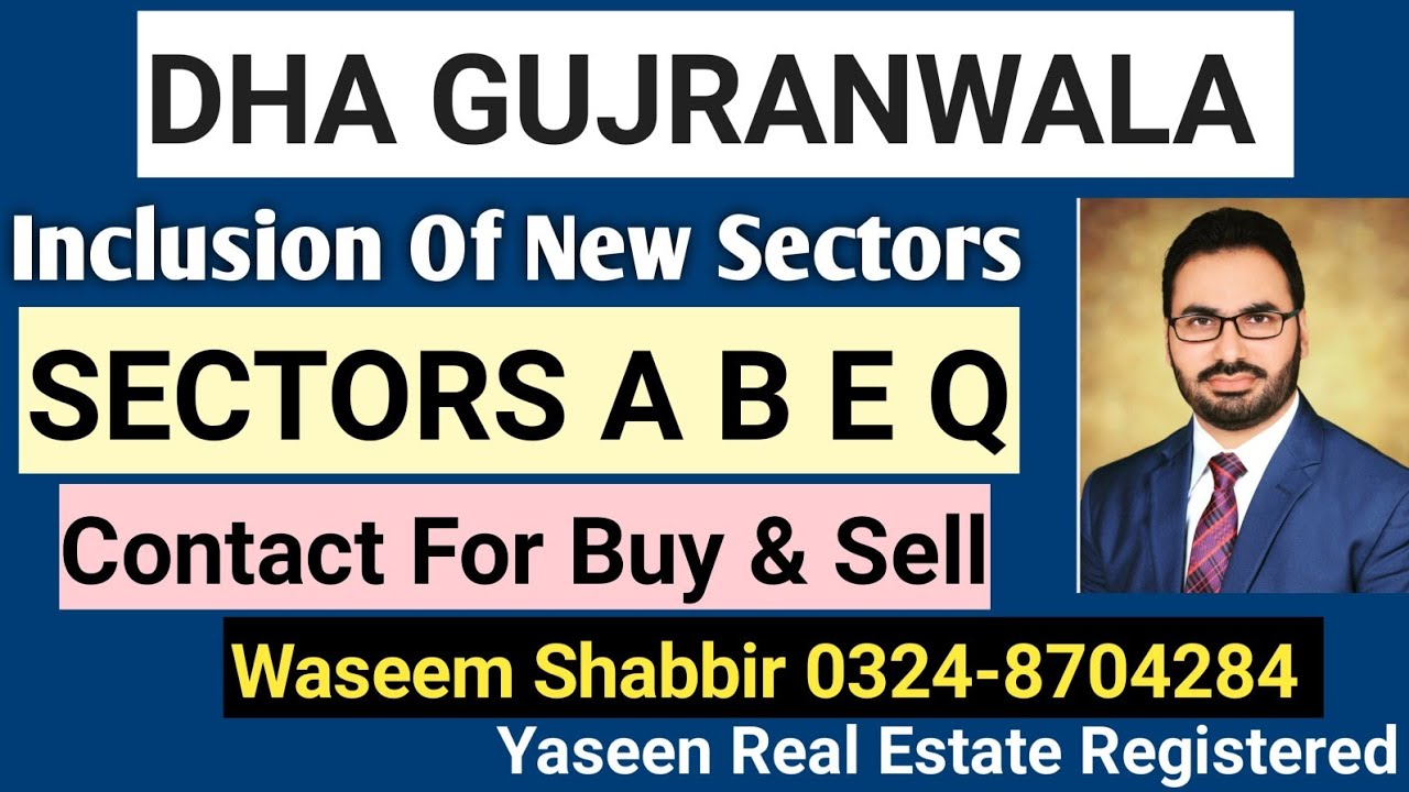 Inclusion Of New Sectors: A B E Q in DHA GUJRANWALA | Contact For Buying & Selling 