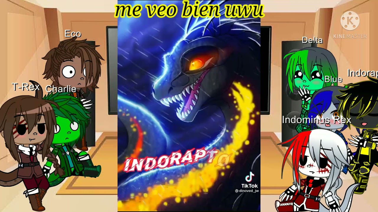Los Dinos de Jurassic World reaccionan a sus Tik Toks/ Mushu, Gina y Liz HTF Kitty Kawaii 💜