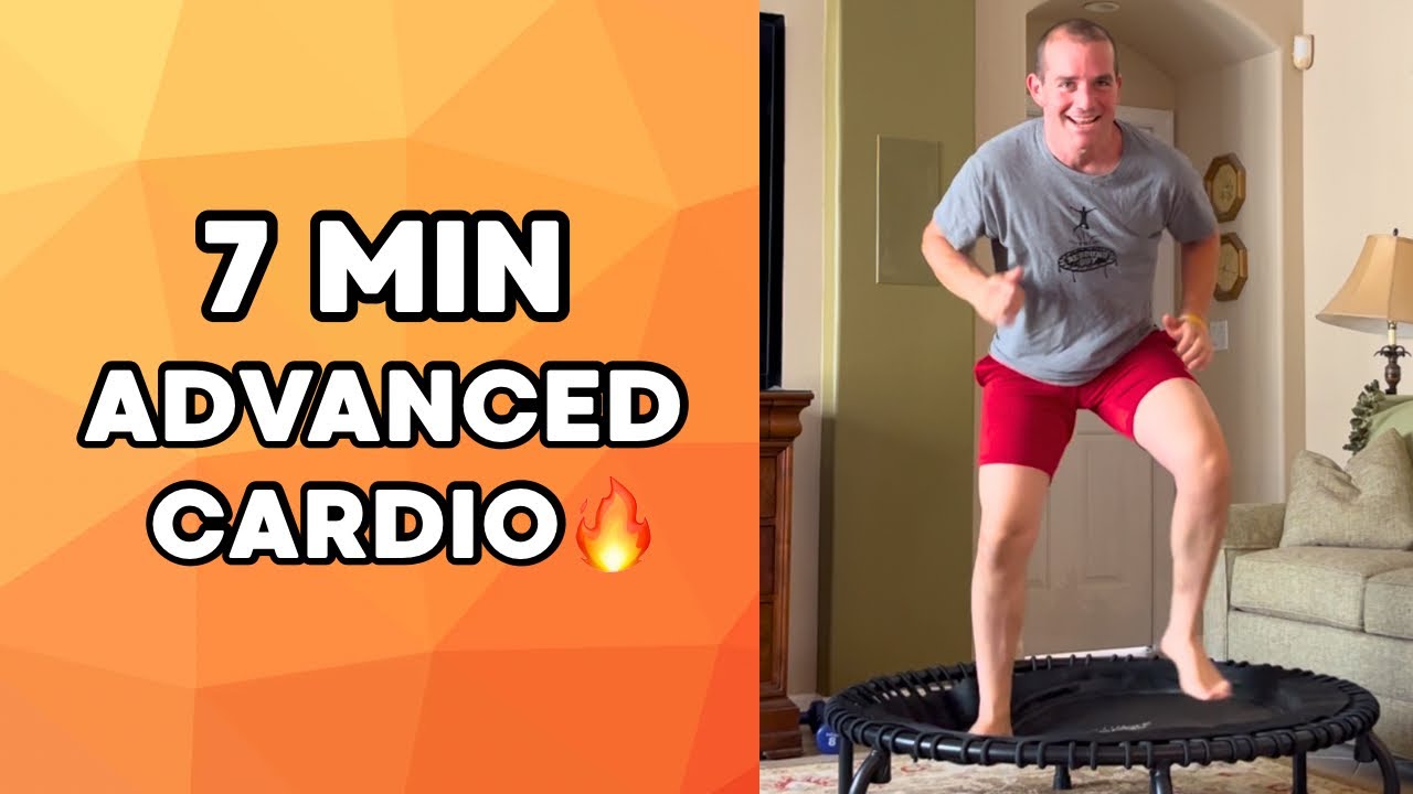 7-Minute Advanced Rebounder Cardio Workout 🔥 Fast Paced | No Talking Mini Trampoline