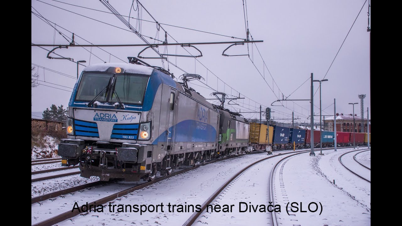 Adria transport trains near Divača (SLO)