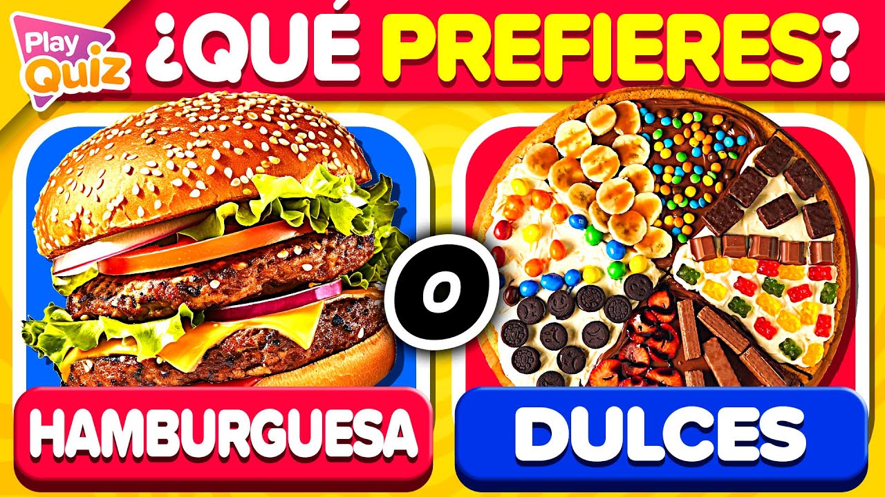 ¿Qué Prefieres? 🤔 Comida Real Vs Dulces 🍗🍫 | Play Quiz Trivia