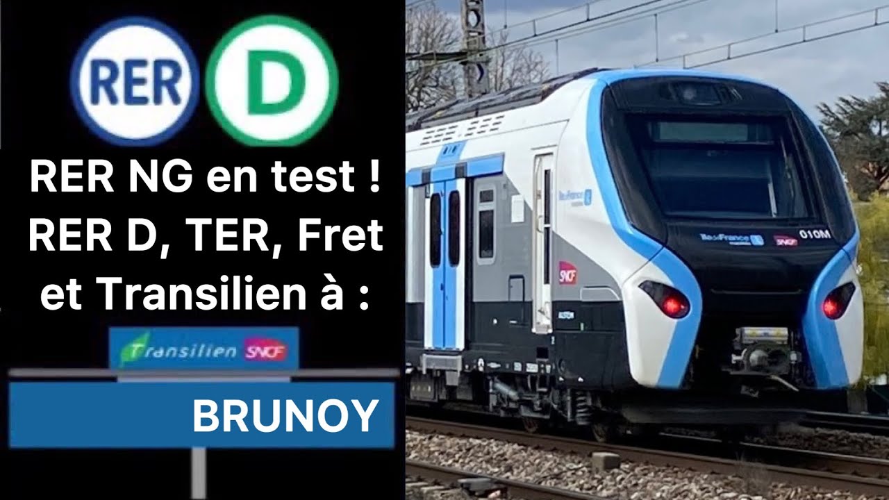 RER NG en essai ! Spot à Brunoy sur le RER D (Z 20500, Corail, Fret, Regio2N)