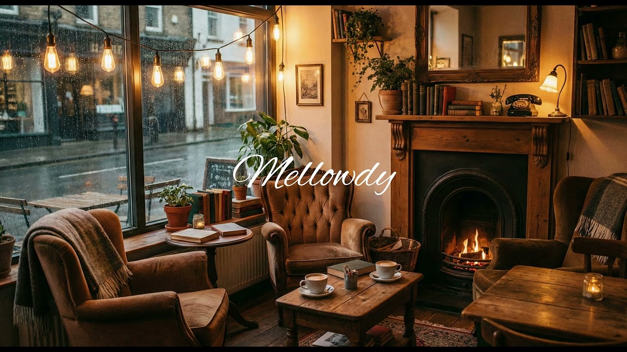 4K Cozy Coffee Shop with Piano Jazz Music for Relaxing, Studying and Working