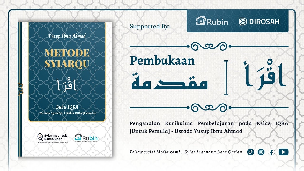 Muqaddimah [Pengenalan Kurikulum Pembelajaran - Kelas IQRA]
