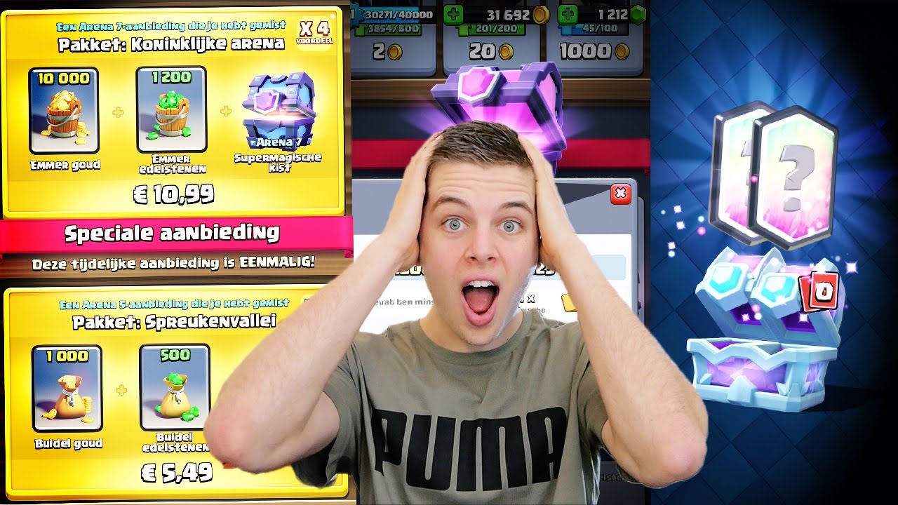 GROOTSTE CHEST OPENING OOIT!! CLASH ROYALE NEDERLANDS