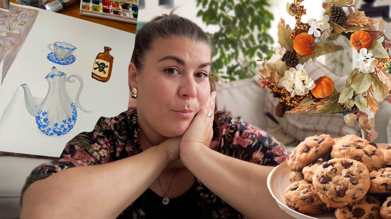 vlog 🍂 aquarelle, deco, cookies, et  je continue ma collection de papeterie cosy mystery ! 🔎