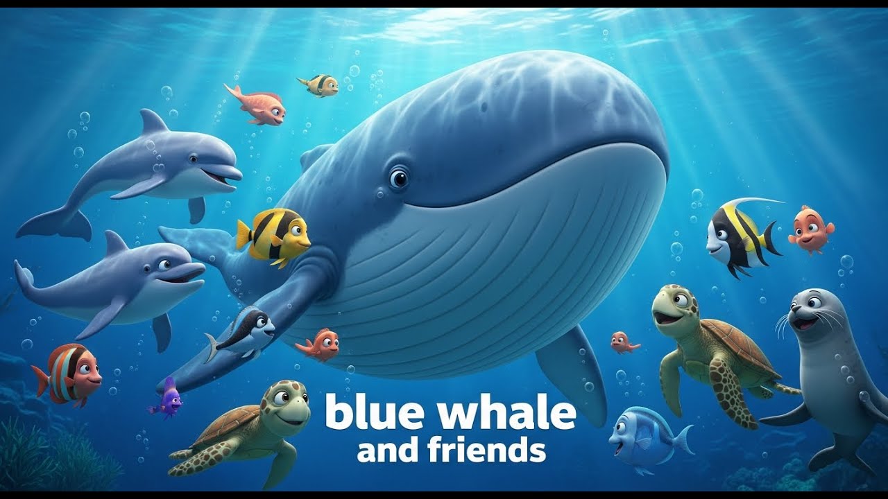 blue whale and friends