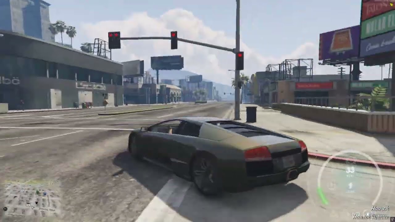 LAMBORGHINI MURCIELAGO LP-640 GAMEPLAY - GTA5 - REAL SOUND - FIVEM