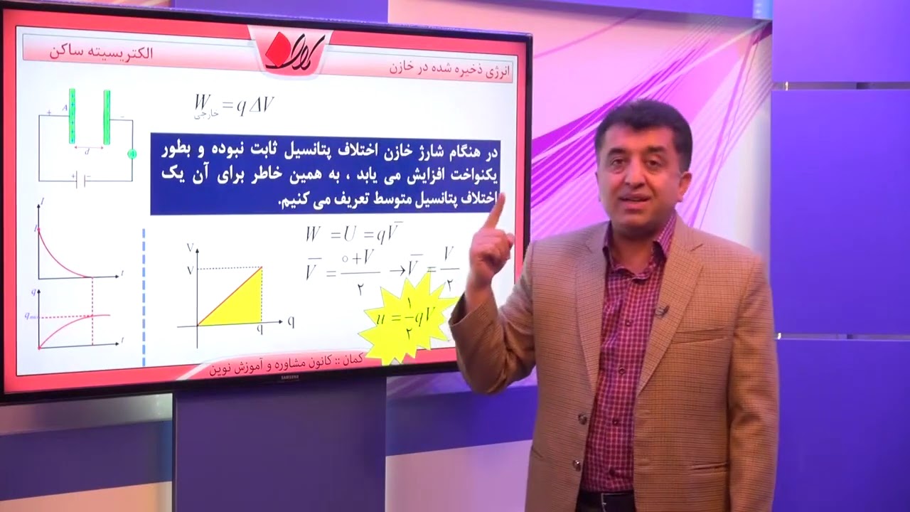 فیزیک یازدهم   فصل اول   انرژی خازن و پدیده فروریزش   انرژی ذخیره شده در خازن