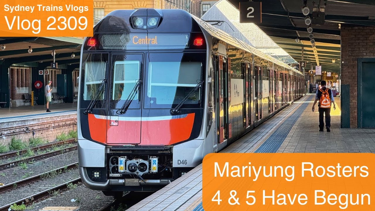 Видеоблог Sydney Trains 2309: поезда Mariyung 4 и 5 уже запущены