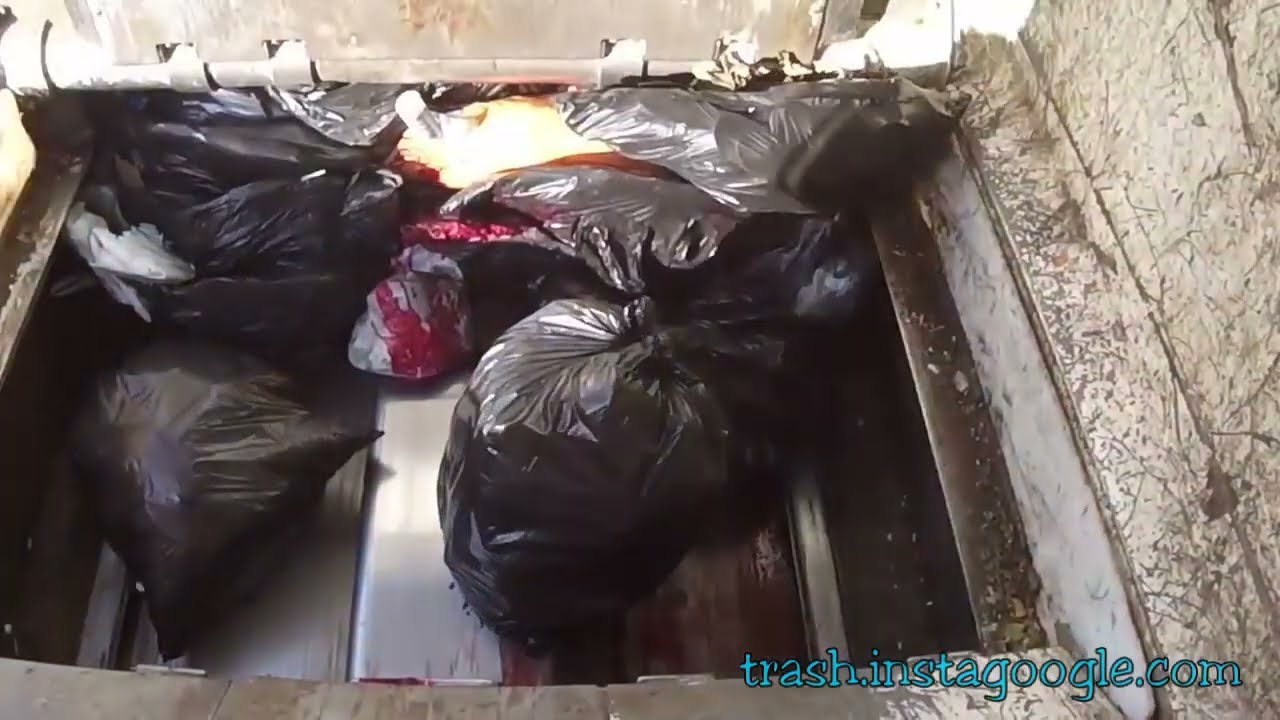 Garbage Truck Crushing Stinky Trash Bags | Recycling in Action!