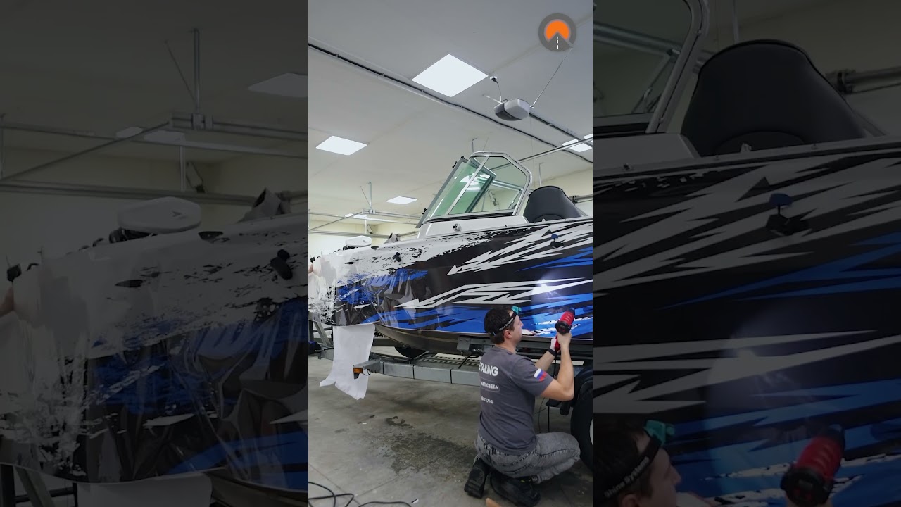 Катер заклеите в пленку? Да, без проблем!  #детейлингцентр#иваново#madetailing#рыбалка#ppfprotection