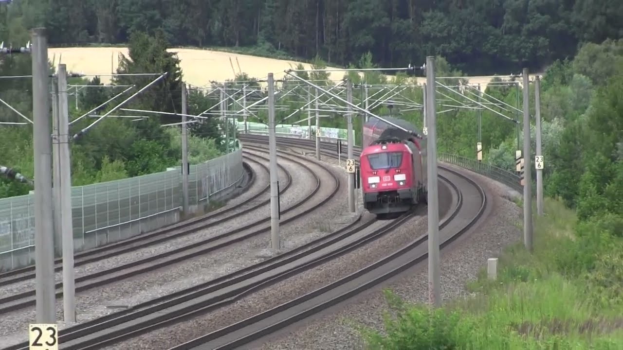 BR 102 Skoda, RTB-Cargo, BR 152, DB Vectron, Autozug Bahnverkehr bei Hebertshausen 09.07.2022