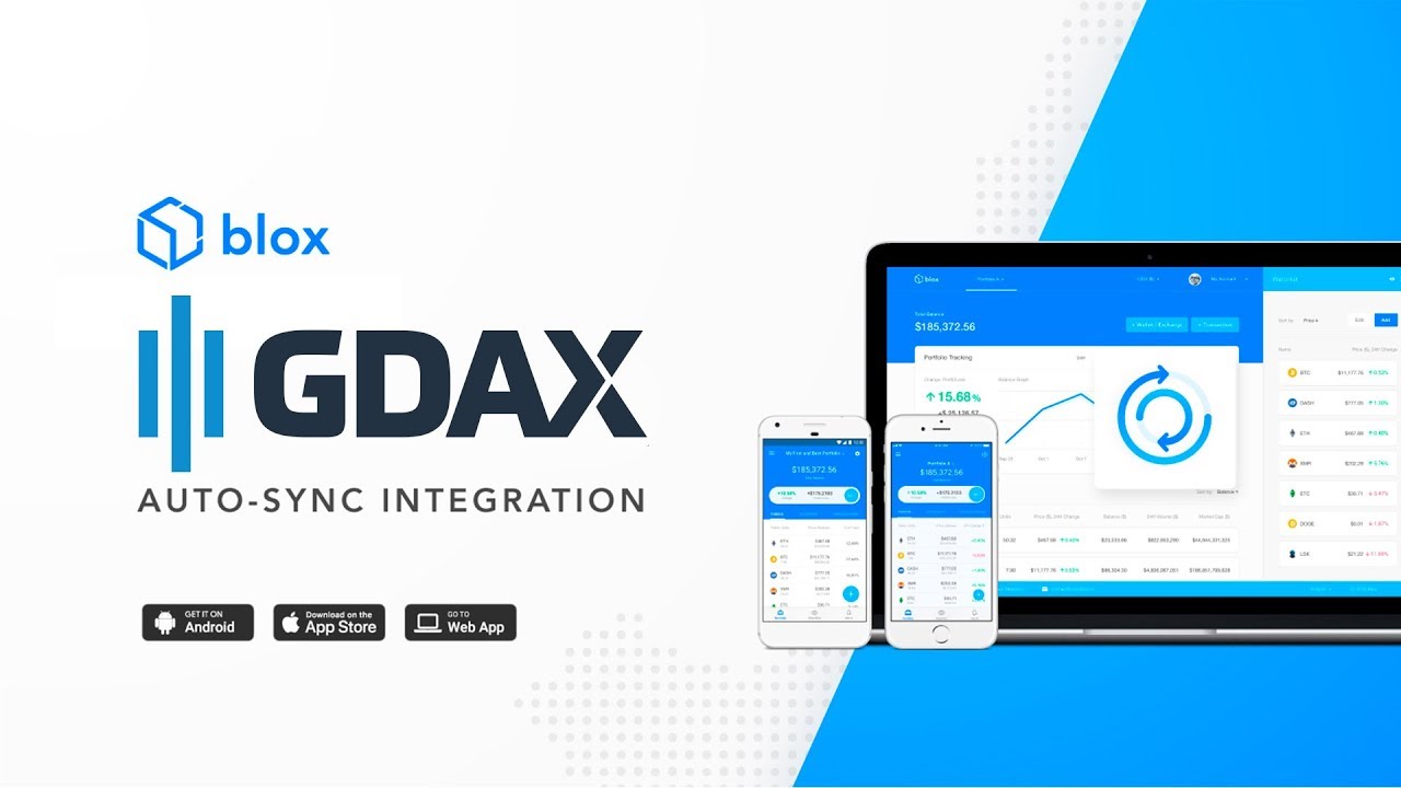 Easy and automatic GDAX integration on Blox